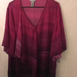 Catherine’s Women’s 2X Purple Blouse